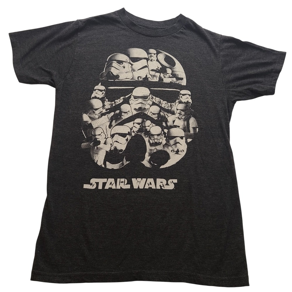 Star Wars Stormtrooper Helmet Collage Graphic T-Shirt Charcoal‎ Gray Heather XL